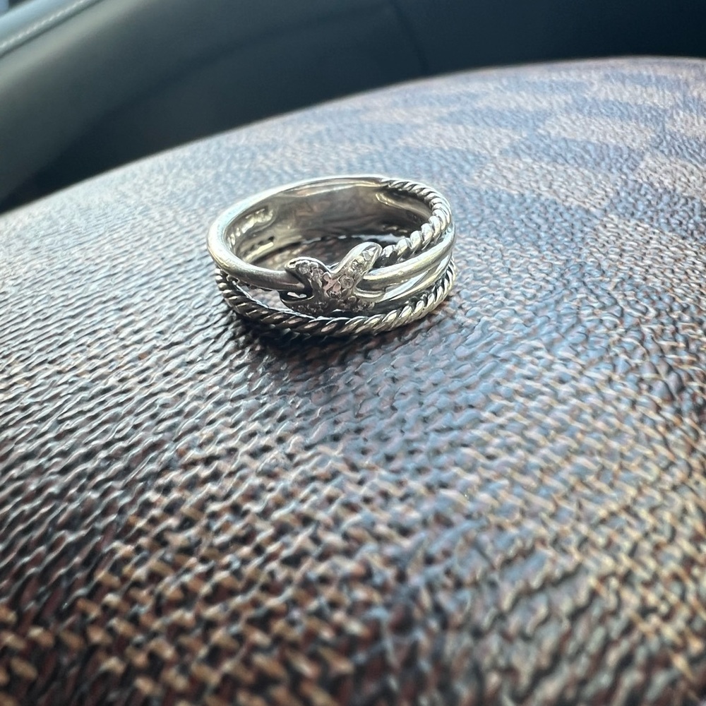 David Yurman X Crossover Ring with Diamonds